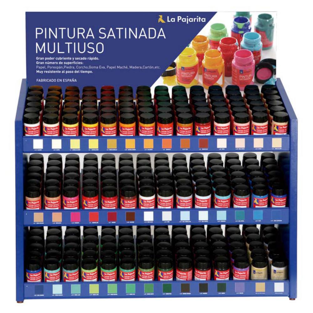 PINTURA SATINADA LA PAJARITA 35ML EXPOSITOR 480 UNIDADES