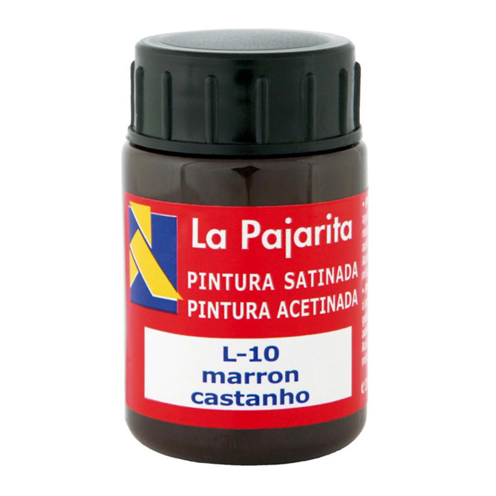 PINTURA SATINADA MARRON 35ML L-10 LA PAJARITA