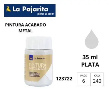 PINTURA SATINADA PLATA 35ML ME-01 LA PAJARITA