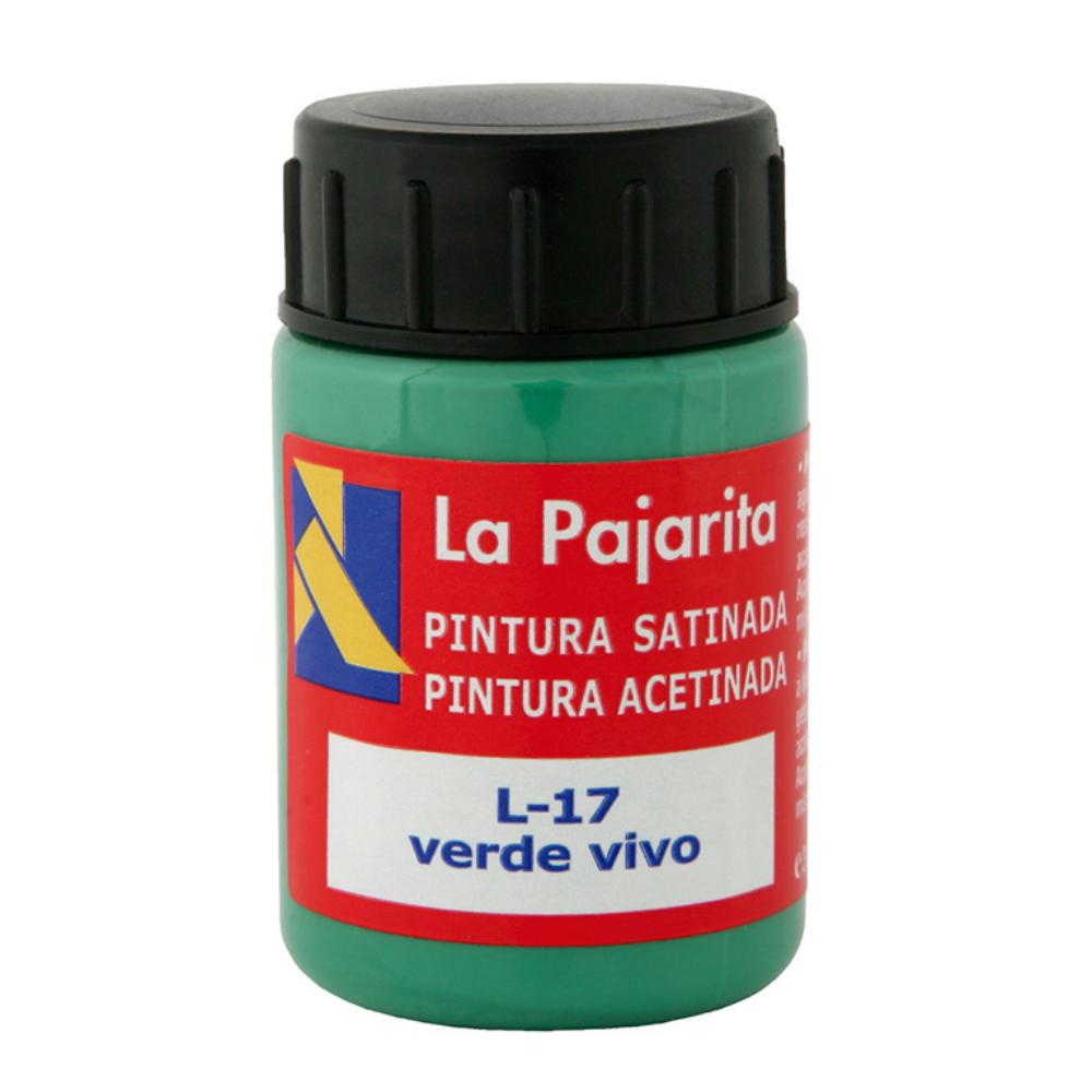 PINTURA SATINADA VERDE VIVO 35ML L-17 LA PAJARITA