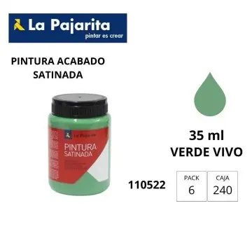 PINTURA SATINADA VERDE VIVO 35ML L-17 LA PAJARITA