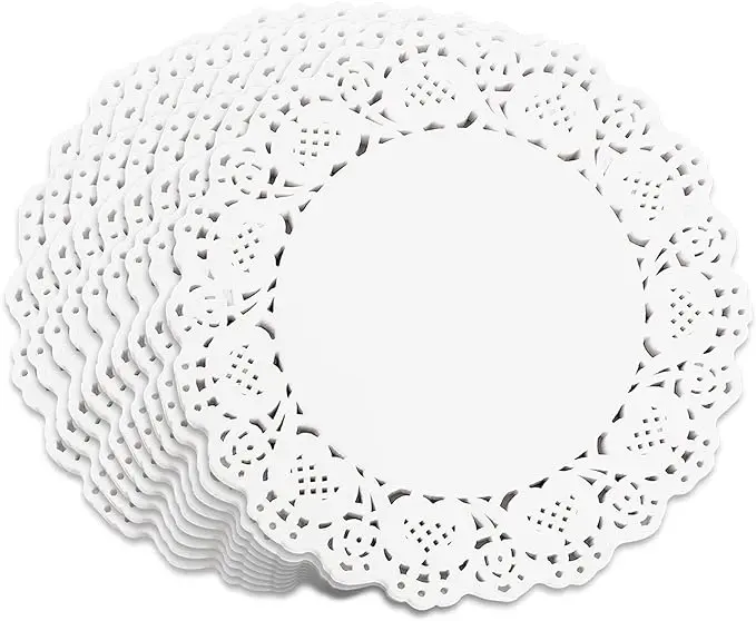 BLONDAS REDONDAS BLANCAS 19 CM (PACK 12 UDS) – PAPEL ALIMENTARIO, BORDES CALADOS