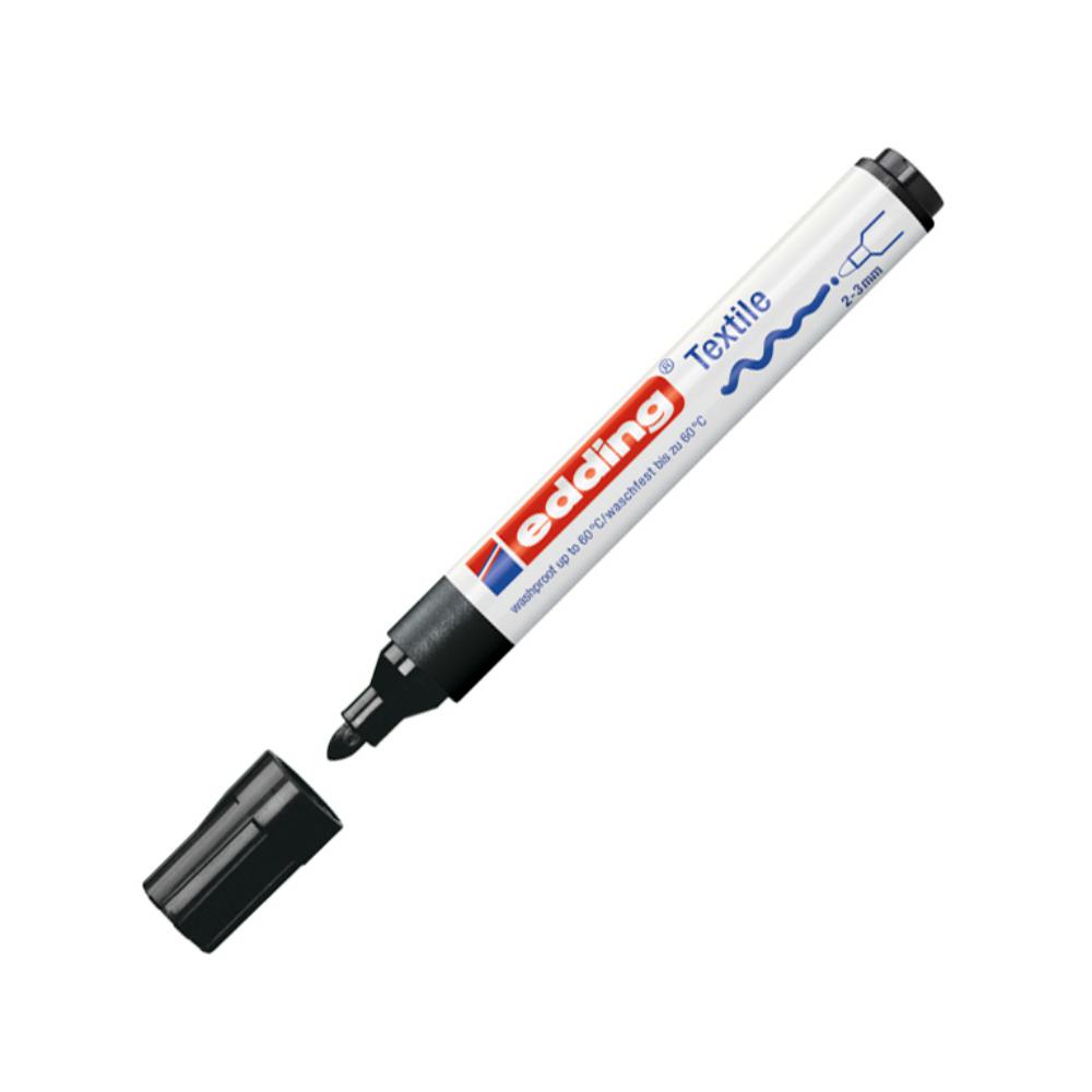 ROTULADOR EDDING 4500 PARA TELA – NEGRO – PUNTA CÓNICA 2-3 MM