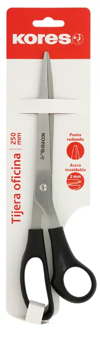 TIJERAS DE OFICINA KORES 210 MM | ACERO INOXIDABLE | PUNTA REDONDEADA