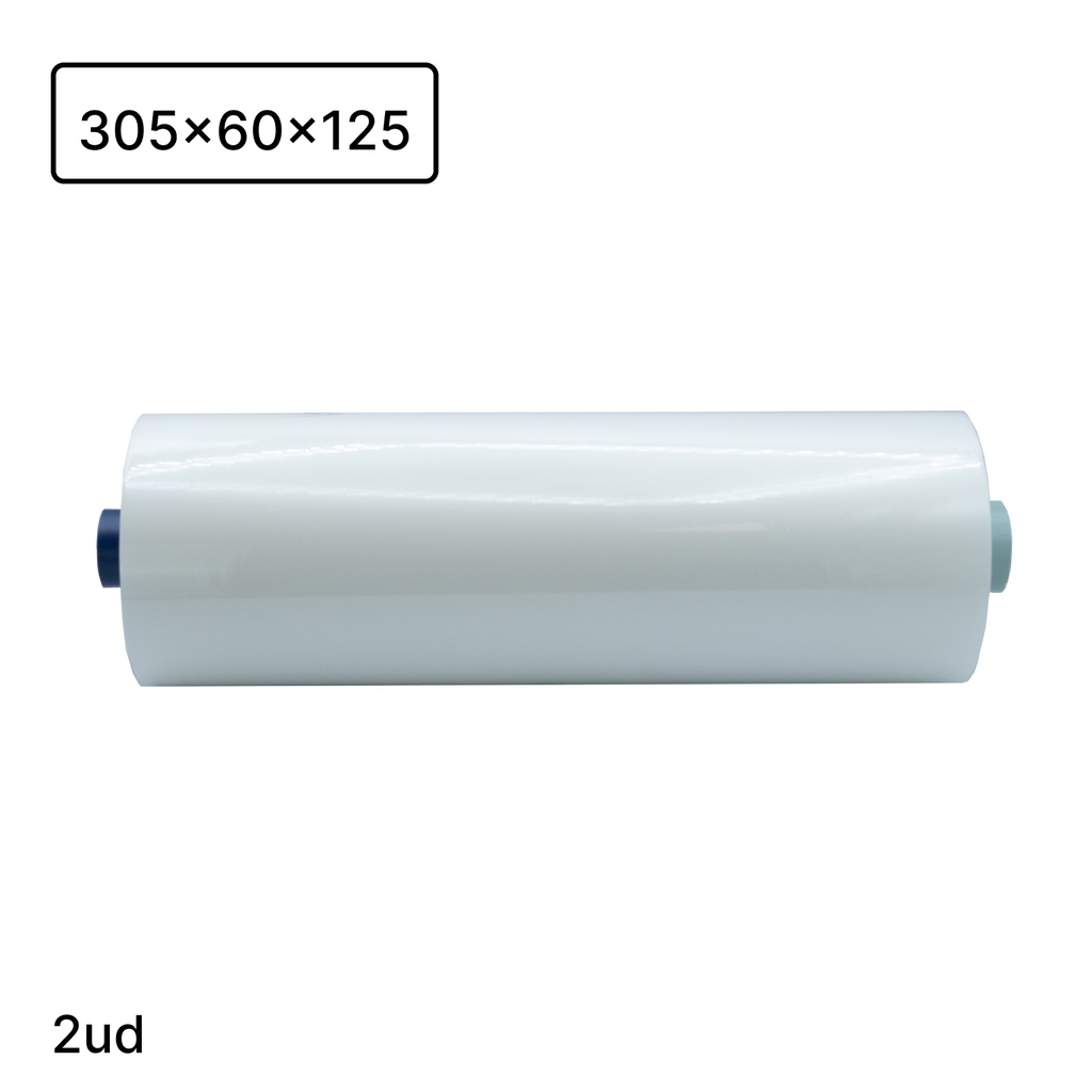 BOBINA DE PLASTIFICACIÓN EZLOAD 305 MM X 60 M – 2 X 125 MICRAS – BRILLO (CAJA 2 ROLLOS)