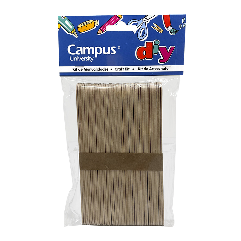 SET MANUALIDADES CAMPUS PALITO MADERA GRANDE