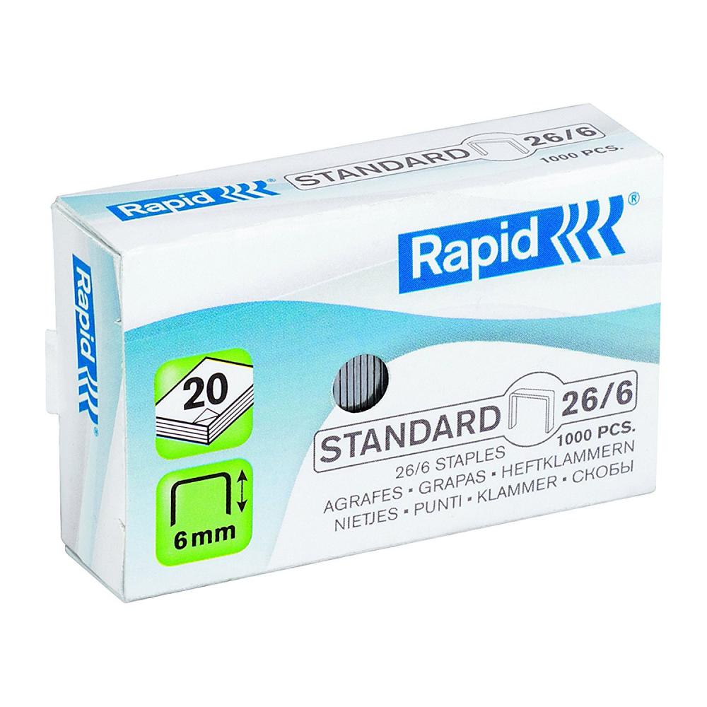 RAPID – GRAPAS GALVANIZADAS 26/6 (1.000 UDS.)