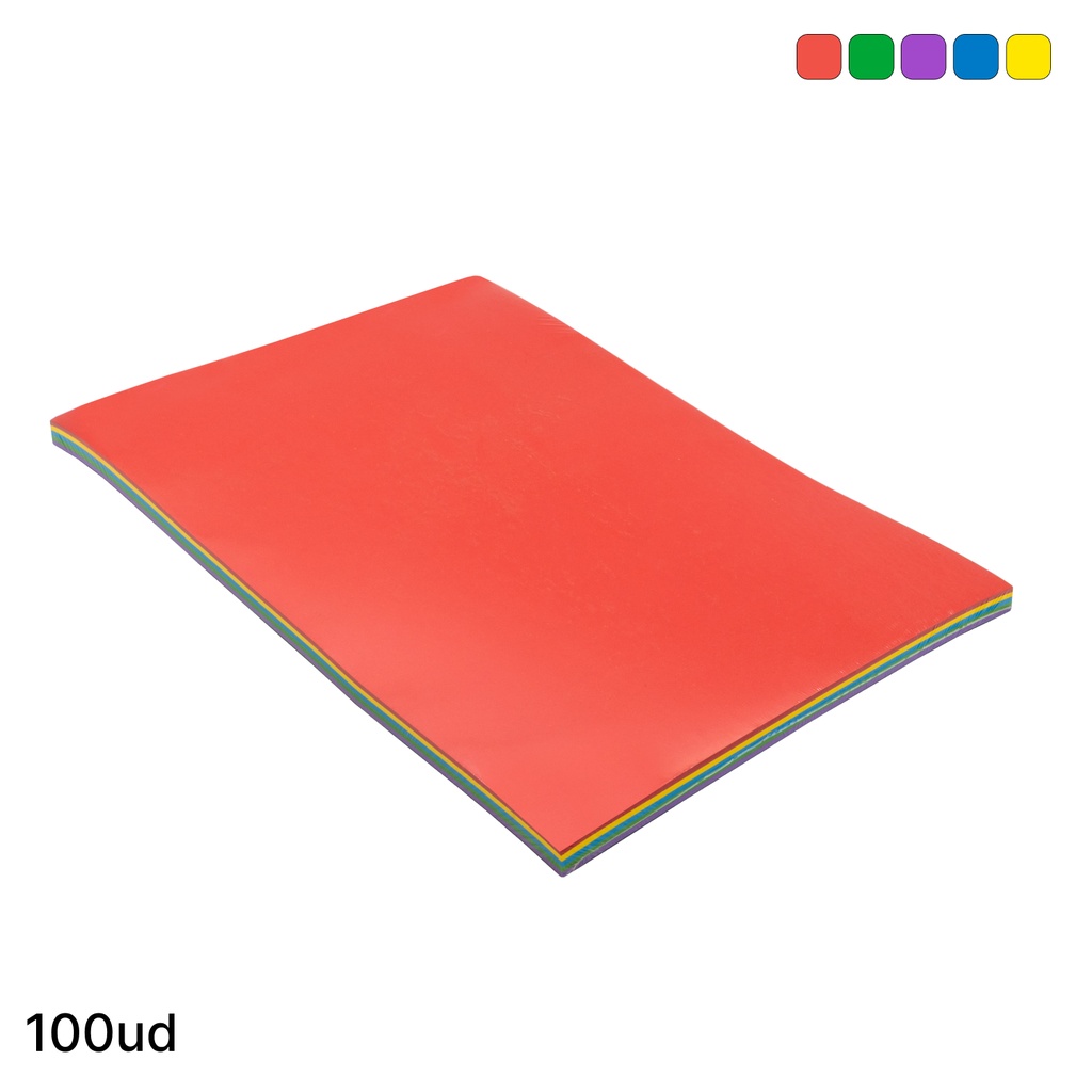 PAPEL COLOR SURTIDO INTENSO A4 – 80 g/m² – PACK DE 100 HOJAS