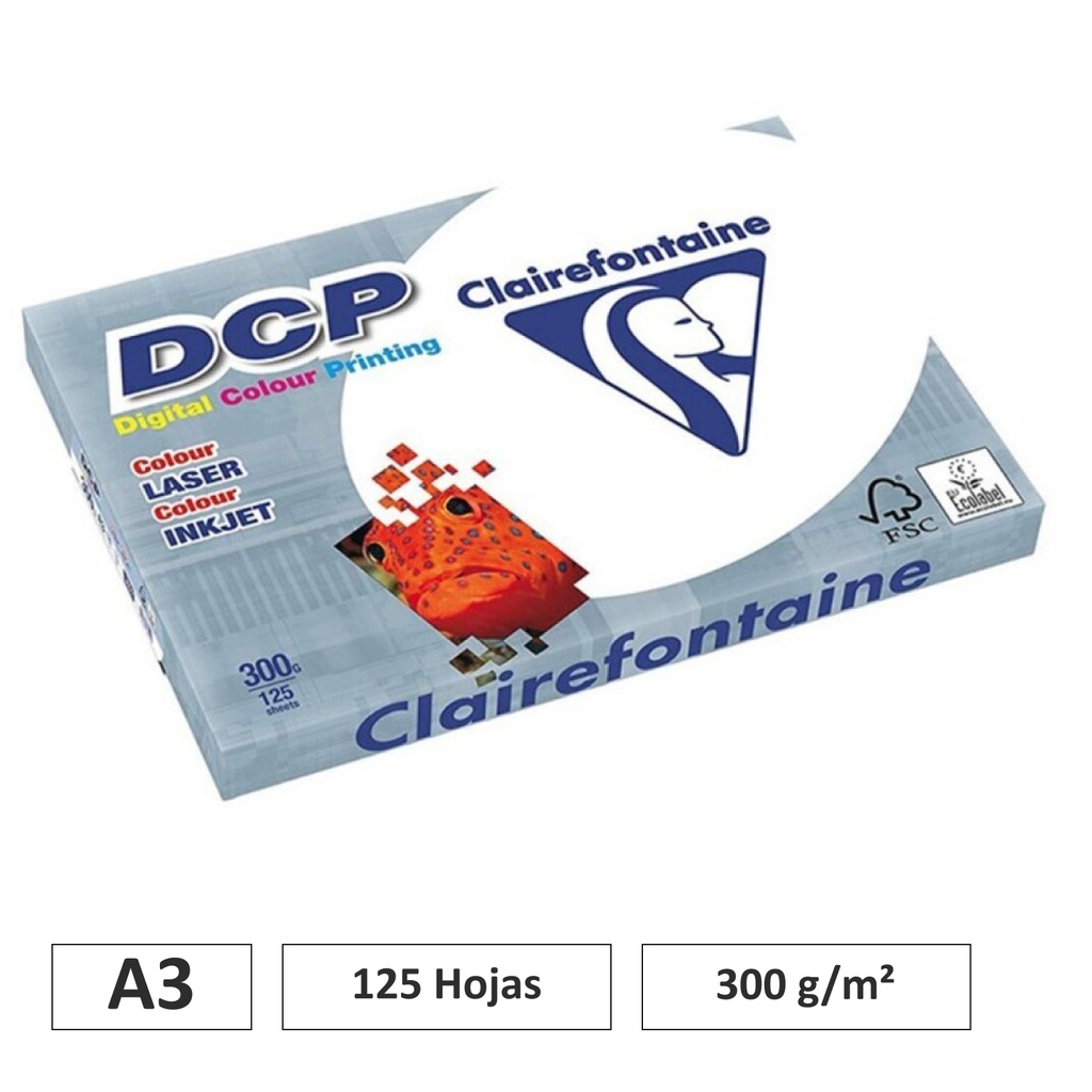 PAPEL FOTOCOPIADORA CLAIREFONTAINE DIN A3 – 300 g/m² – PAQUETE DE 125 HOJAS