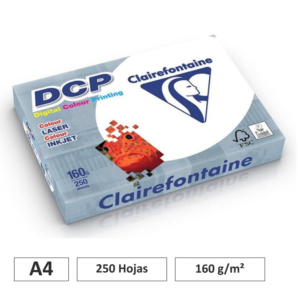 PAPEL CLAIREFONTAINE DIN A4 160G 250 HOJAS