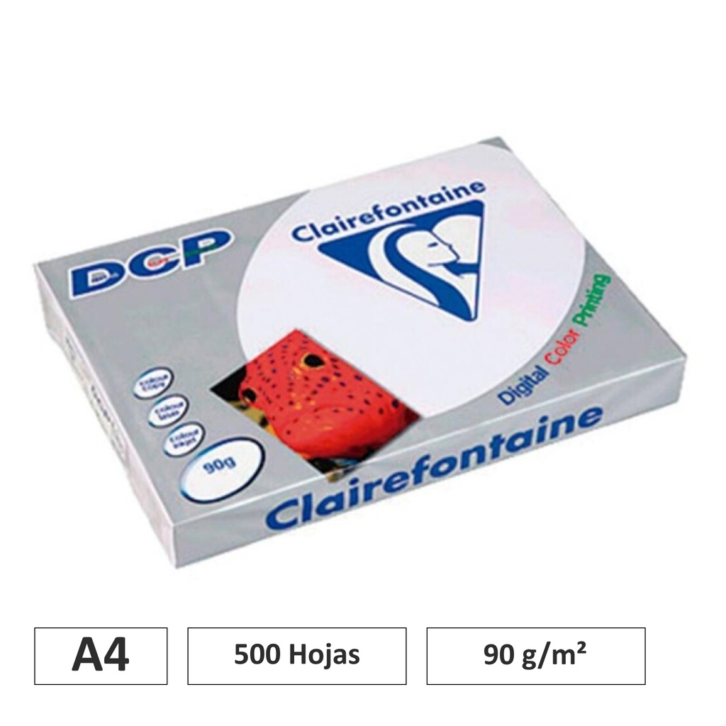 PAPEL FOTOCOPIADORA CLAIREFONTAINE DIN A4 – 90 g/m² – PAQUETE DE 500 HOJAS