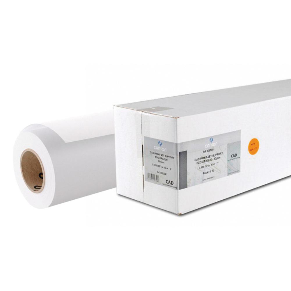 PAPEL PARA PLOTTER CANSON PREMIUM – ROLLO 24" (610 mm x 50 m) – 80 g