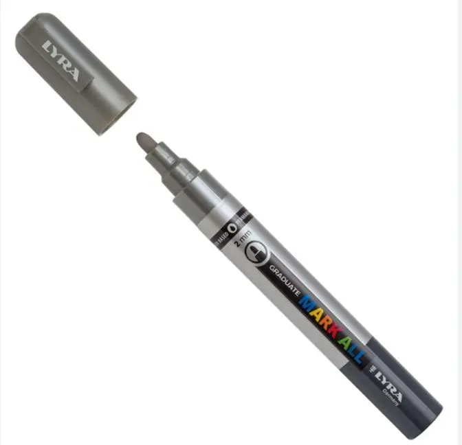 ROTULADOR PLATA ACRÍLICO GRADUATE MARK ALL LYRA 2 MM