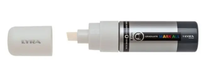 ROTULADOR ACRÍLICO LYRA MARCADOR 8MM PLATA 