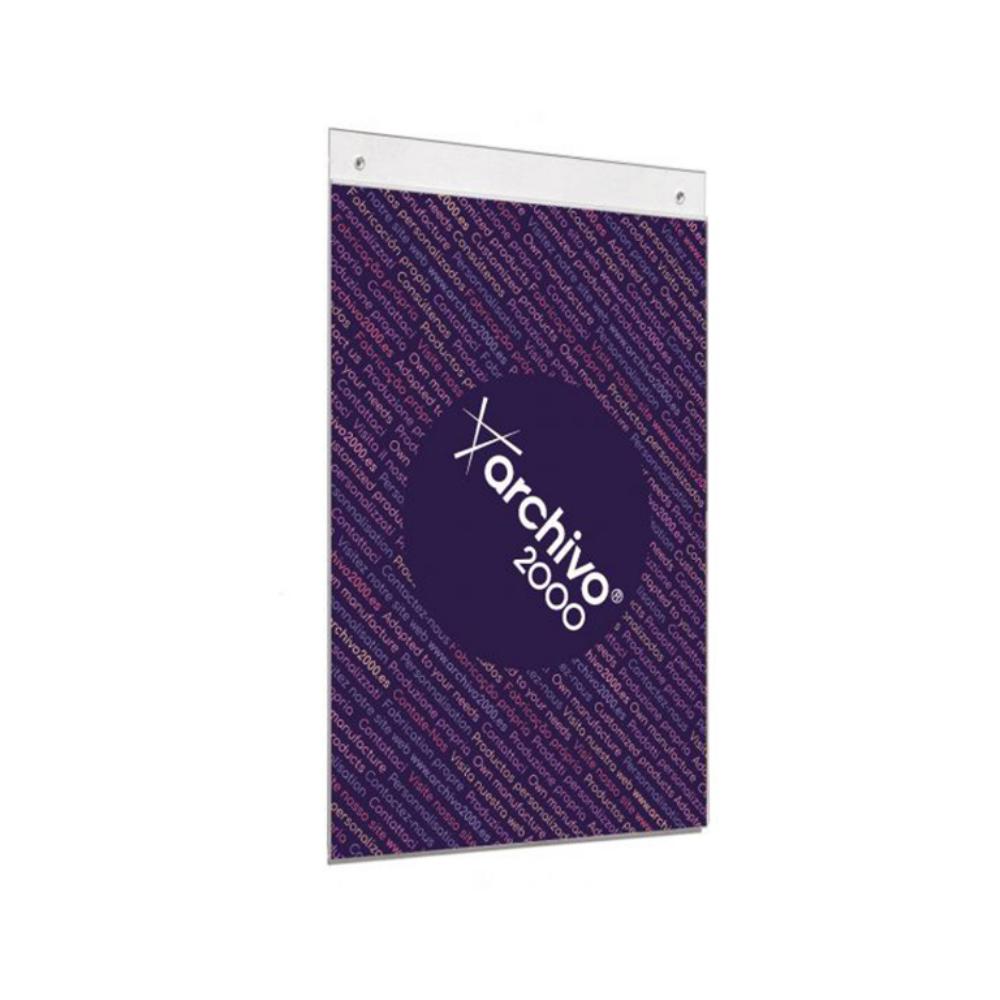 MURAL ARCHIVO 2000 A5 VERTICAL CON TALADROS CRISTAL TRANSPARENTE 150X235 MM