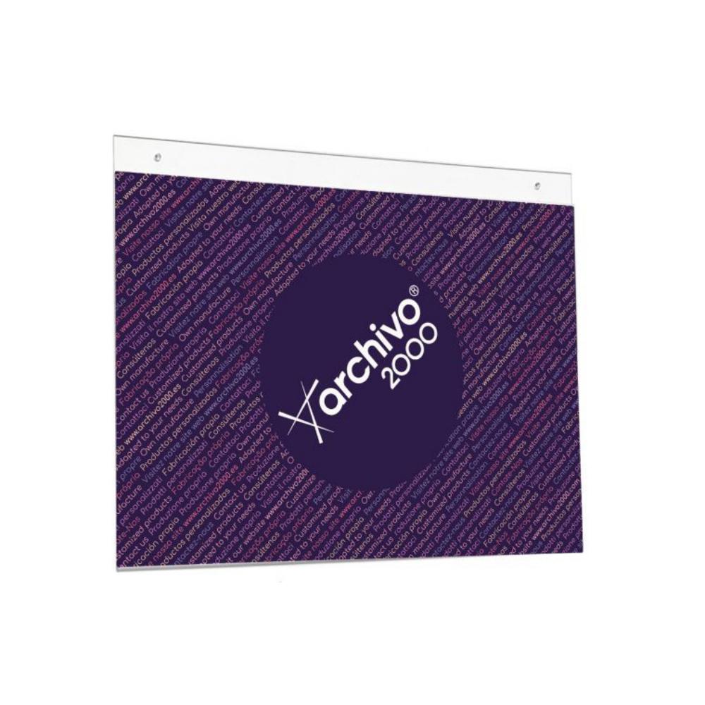 MURAL ARCHIVO 2000 DIN A3 HORIZONTAL CON TALADROS CRISTAL TRANSPARENTE 420X325 MM
