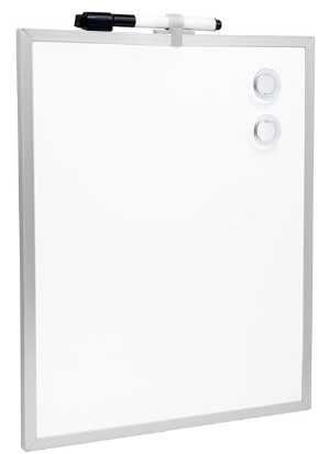 PIZARRA BLANCA MAGNÉTICA 350 X 280 MM CON MARCO DE ALUMINIO