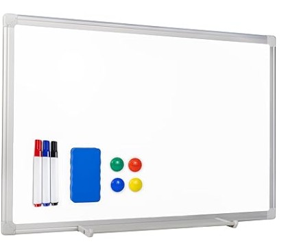 PIZARRA BLANCA MAGNÉTICA 40 X 60 CM