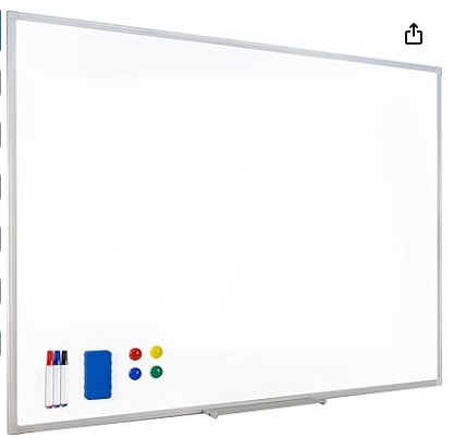 PIZARRA BLANCA MAGNÉTICA 90 X 120 CM