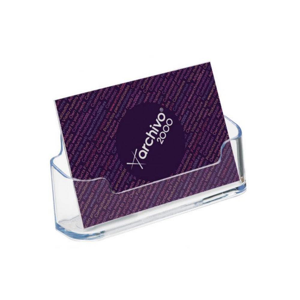 PORTATARJETAS SOBREMESA ARCHIVO 2000 HORIZONTAL 1 COMPARTIMENTO – POLIESTIRENO TRANSPARENTE