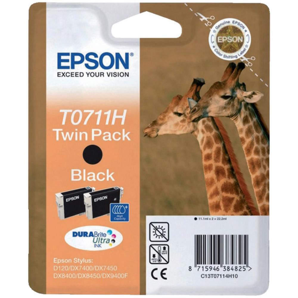 CARTUCHO EPSON T0711H NEGRO PACK2 *
