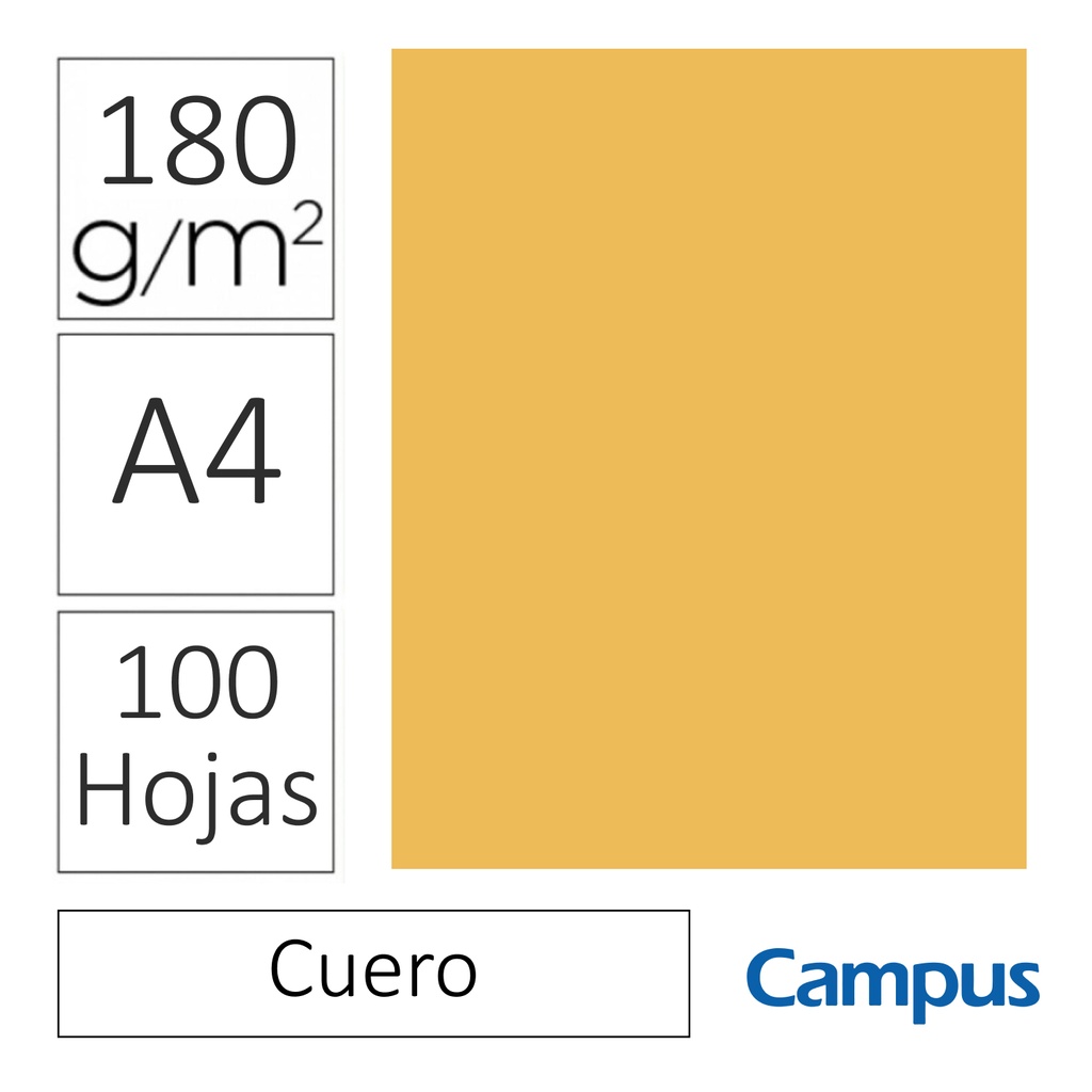 CARTULINA CAMPUS A4 180G CUERO