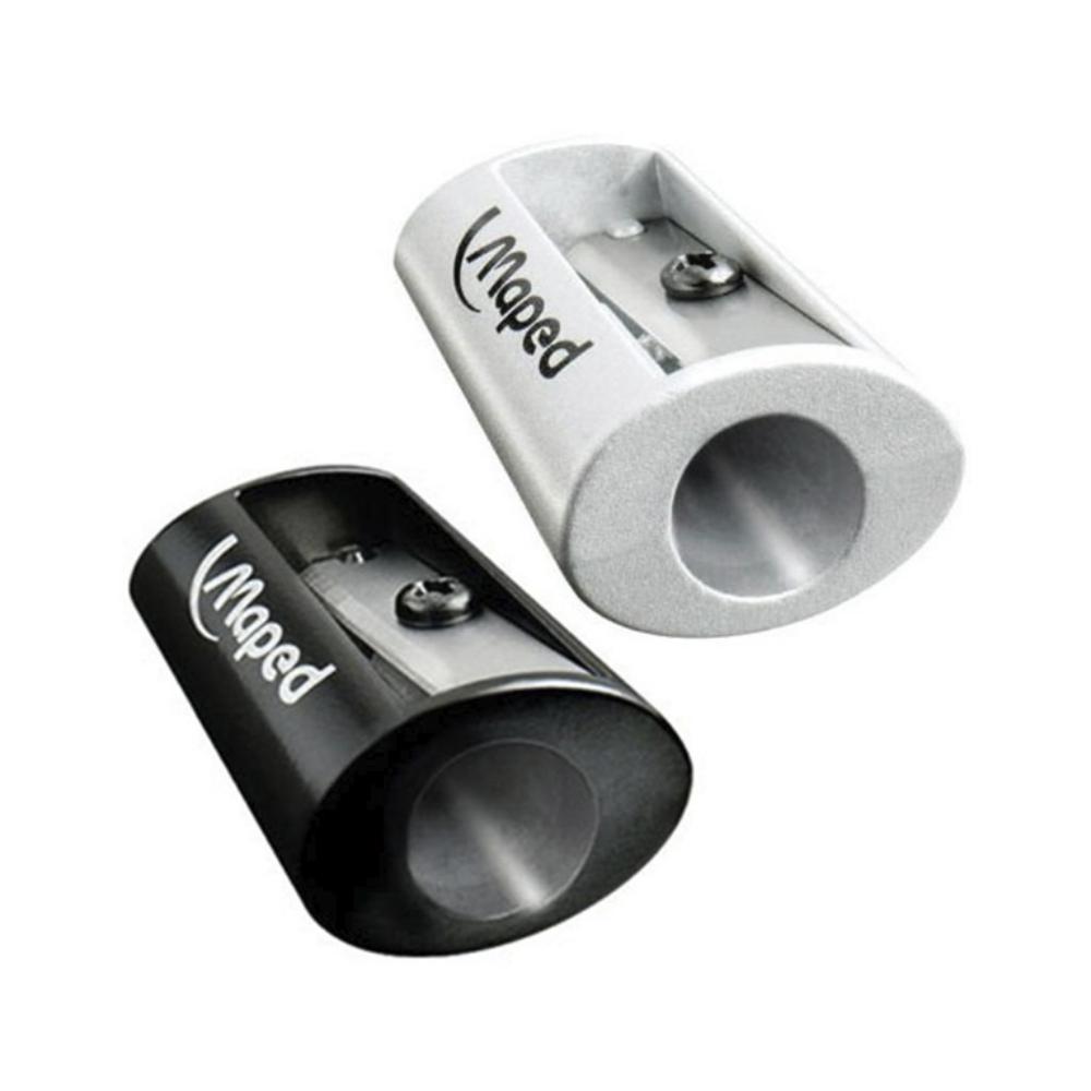 SACAPUNTAS METÁLICO 1 ORIFICIO (NEGRO/PLATA) MAPED SATELLITE