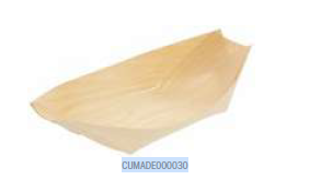 BARQUETA DE MADERA 17 × 8,5 × 2 CM (DEGUSTACIÓN, BIODEGRADABLE)