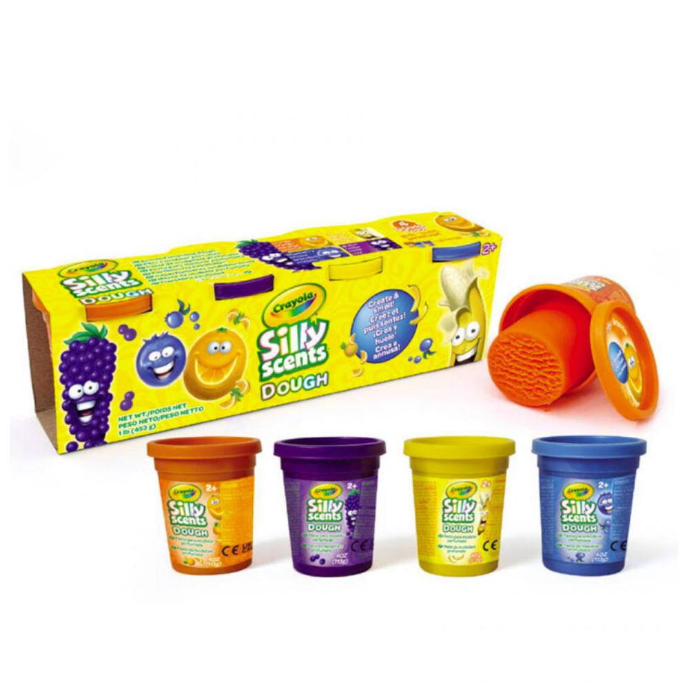 CRAYOLA SET 4 BOTES PASTA DE MODELAR PERFUMADA LOS OLOROSOS