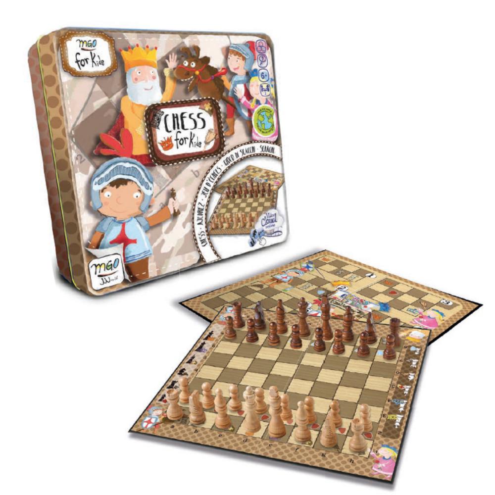 FALOMIR MI PRIMER AJEDREZ – JUEGO EDUCATIVO INFANTIL EN CAJA DE LATA – APRENDER A JUGAR AL AJEDREZ CON VÍDEOS ONLINE