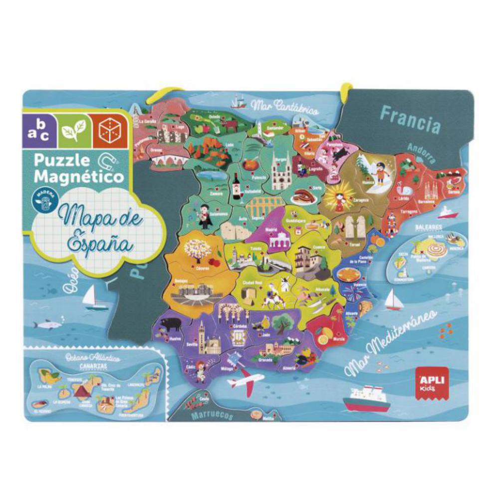 JUEGO APLI PUZZLE MAPA MAGNÉTICO DE ESPAÑA – 50 PIEZAS