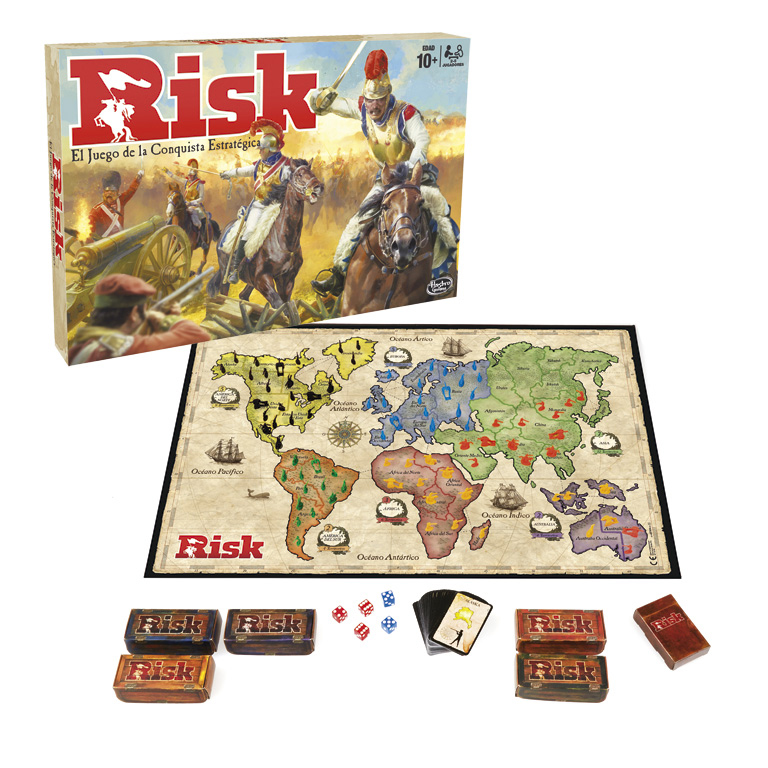 JUEGO HASBRO RISK JUEGO DE MESA CLÁSICO DE CONQUISTA ESTRATÉGICA – DOMINA EL MUNDO CON BATALLAS Y ALIANZAS