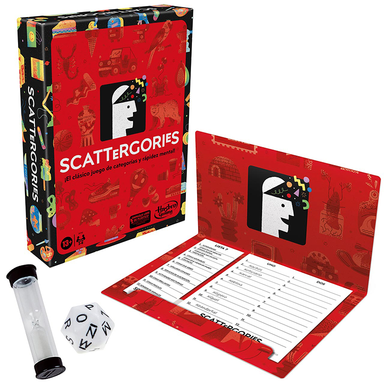 JUEGO HASBRO SCATTERGORIES JUEGO DE MESA CLÁSICO DE CATEGORÍAS Y PALABRAS – PIENSA RÁPIDO Y GANA PUNTOS