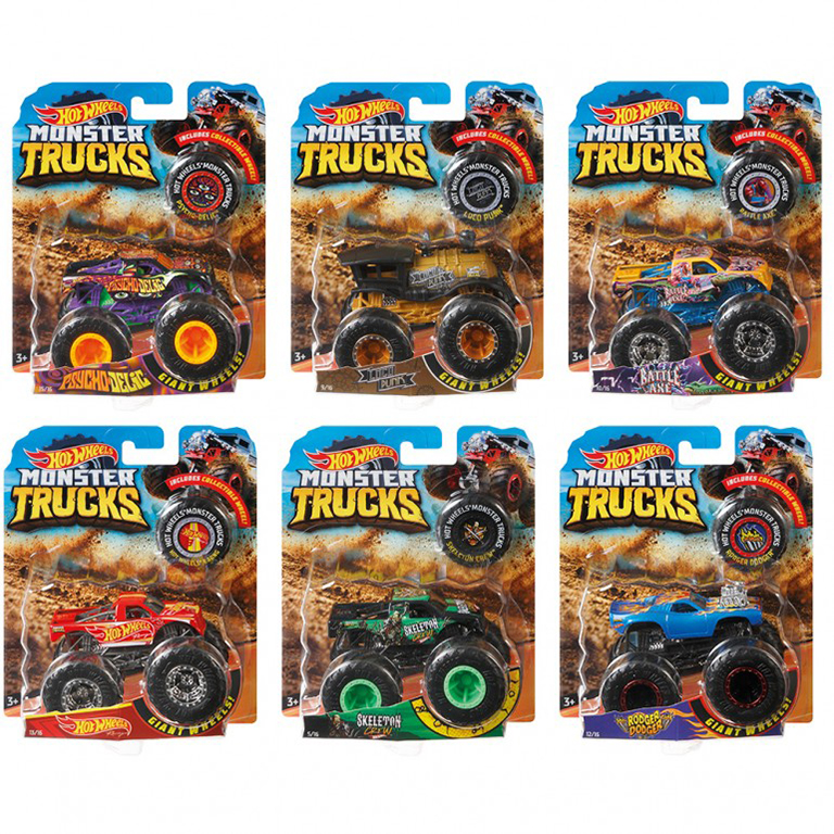 JUEGO HOT WHEELS MONSTER TRUCKS – SURTIDOS ESCALA 1:64 – TODOTERRENOS COLECCIONABLES MATTEL FYJ44