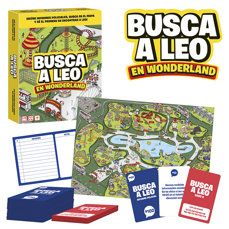 JUEGO LUDILO BUSCA A LEO EN WONDERLAND – JUEGO DE MESA DE DEDUCCIÓN Y INVESTIGACIÓN (+8 AÑOS, 2-6 JUGADORES)