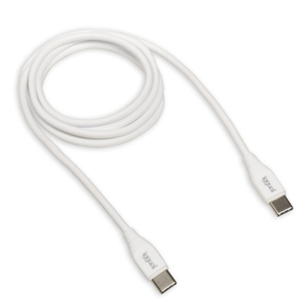 IGGUAL CABLE USB-C A USB-C 100 CM BLANCO Q3.0 3A