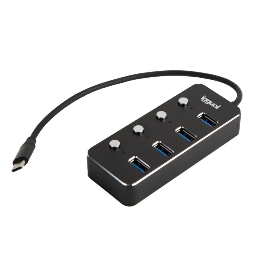 IGGUAL HUB TIPO C · 4 PUERTOS USB 3.1 · 4BUTTONS