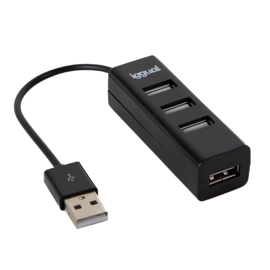 IGGUAL HUB USB 2.0 X 4 PUERTOS HUB-A-4P