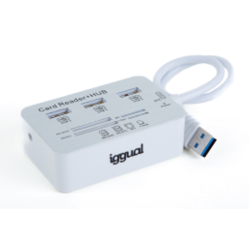 IGGUAL HUB USB 3.0 LECTOR TARJETA