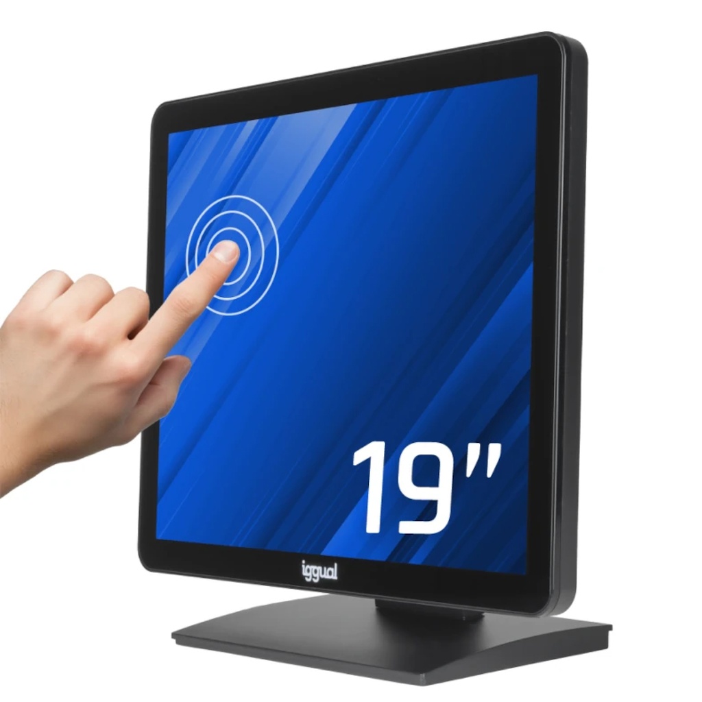 IGGUAL MONITOR TÁCTIL CAPACITIVO 19" VGA HDMI USB