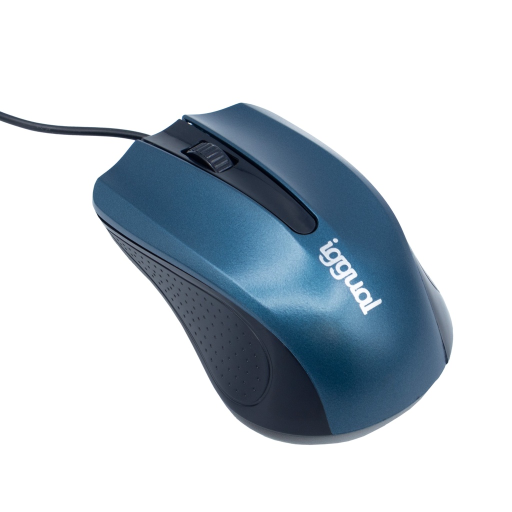 RATÓN ÓPTICO COM-ERGONOMIC-RL-800DPI IGGUAL  AZUL