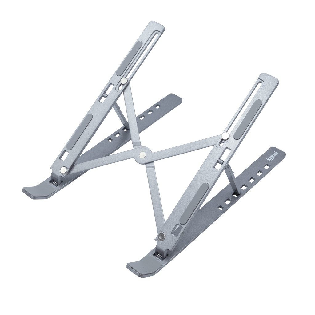 IGGUAL SOPORTE ELEVADOR PLEGABLE PORTÁTIL 17" GRIS
