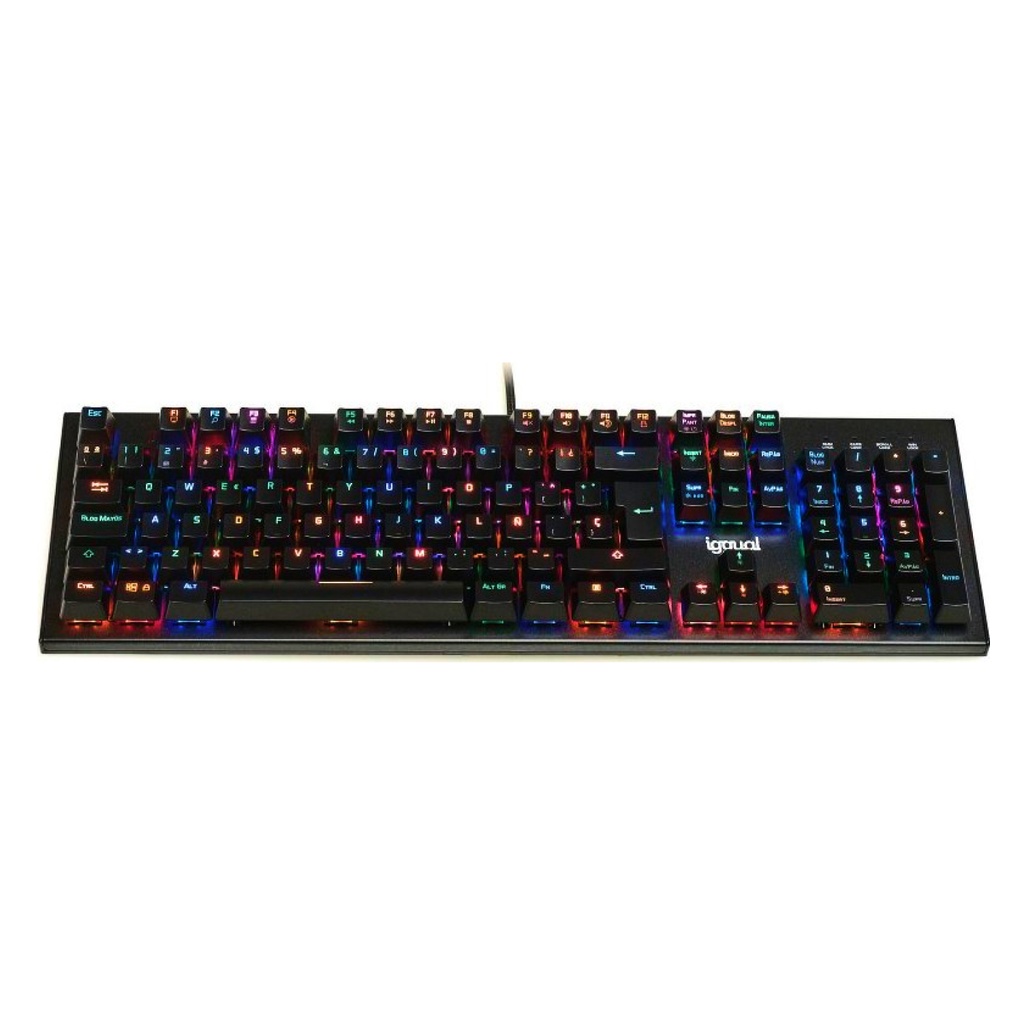 IGGUAL TECLADO GAMING TKL MECÁNICO ONYX RGB NEGRO