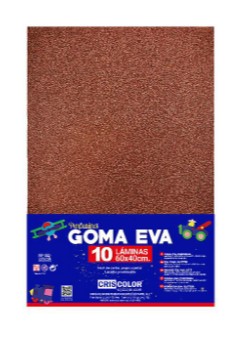HOJAS DE GOMA EVA CON PURPURINA UNICOLOR NARANJA 40x60