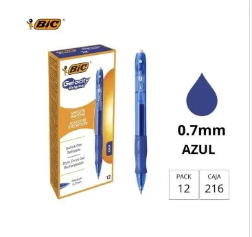 BOLÍGRAFO BIC GELOCITY QUICK DRY AZUL