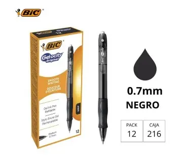 BOLÍGRAFO BIC GELOCITY QUICK DRY NEGRO