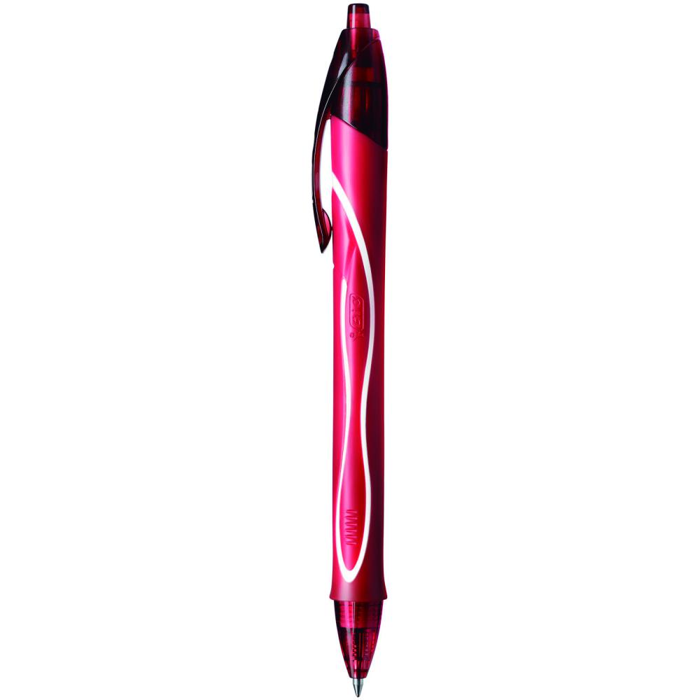 BOLÍGRAFO BIC GELOCITY QUICK DRY ROJO · TINTA GEL · PUNTA 0,7 MM · TRAZO 0,3 MM · PACK 12 UDS