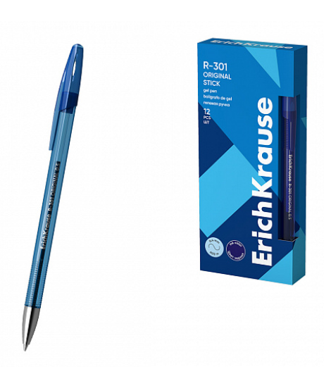 BOLÍGRAFO DE GEL ERICHKRAUSE R-301 GEL STICK ORIGINAL 0.5 – AZUL – 12 UDS (CAJA)