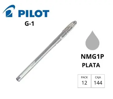 BOLÍGRAFO PILOT G-1 PLATA