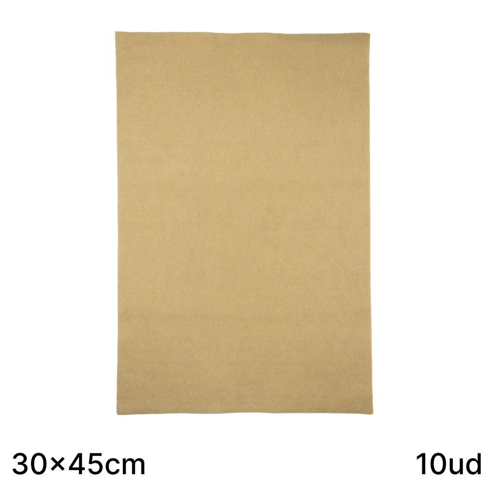 INNSPIRO – LAMINA FIELTRO ACRÍLICO  BEIGE (LÁMINAS 30x45 CM – 1 MM – 160 g/m² – PACK 10 UNIDADES)